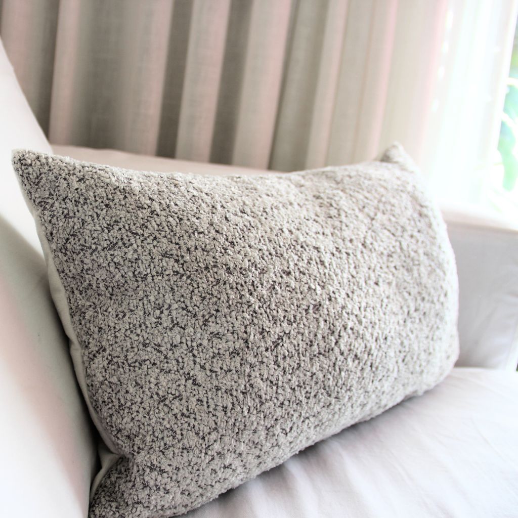 Capa de almofada em Bouclé Premium Cinza