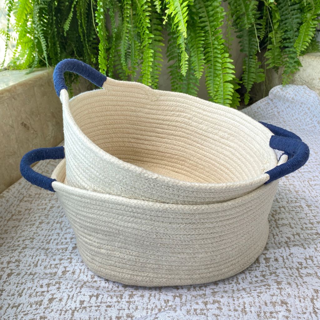 CONJUNTO DE CESTOS DUAS PEÇAS NLHOME