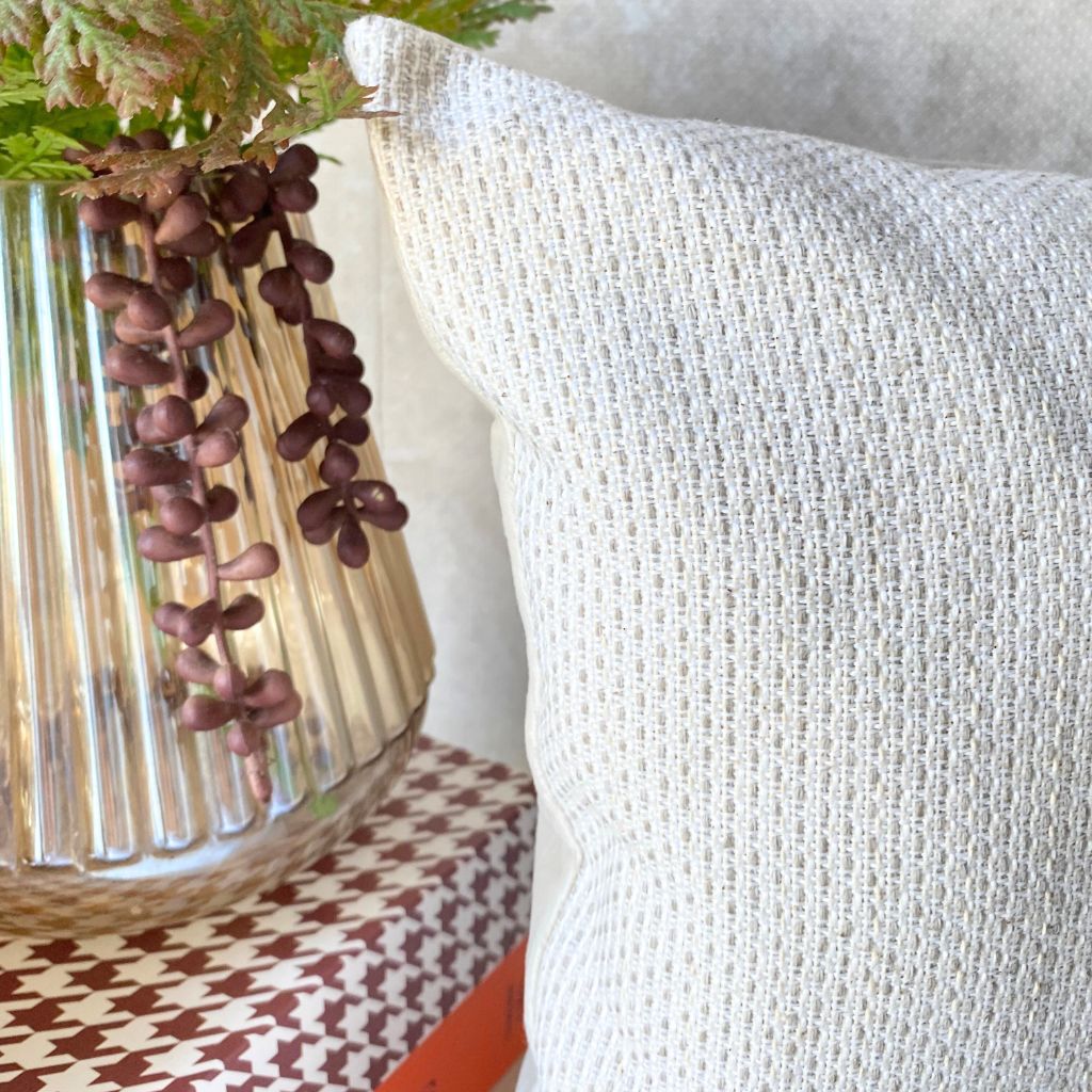 Capa de almofada tramada 30x50 off White