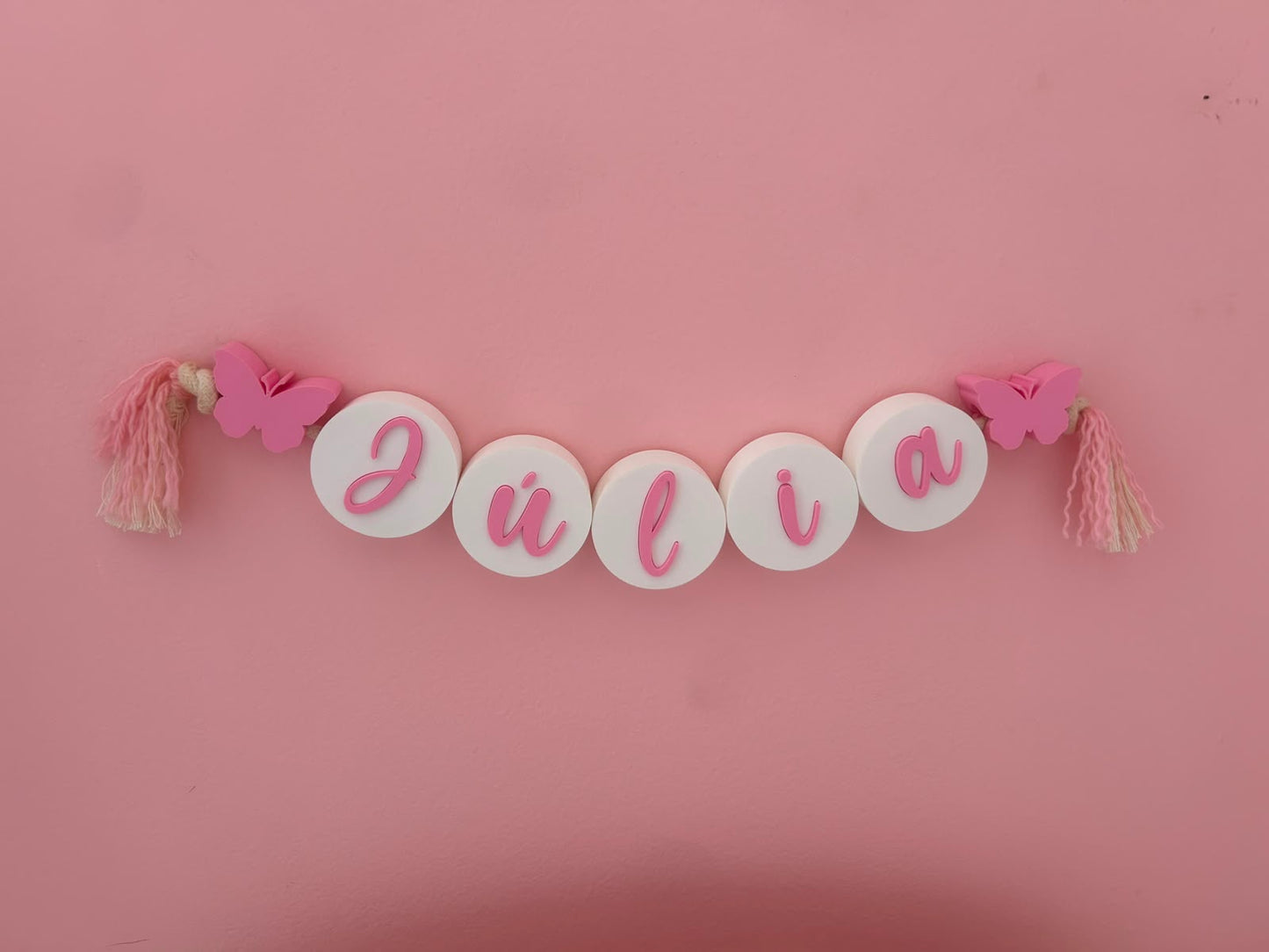Flâmula Decorativa com Nome Personalizado | Decoração Infantil 3D