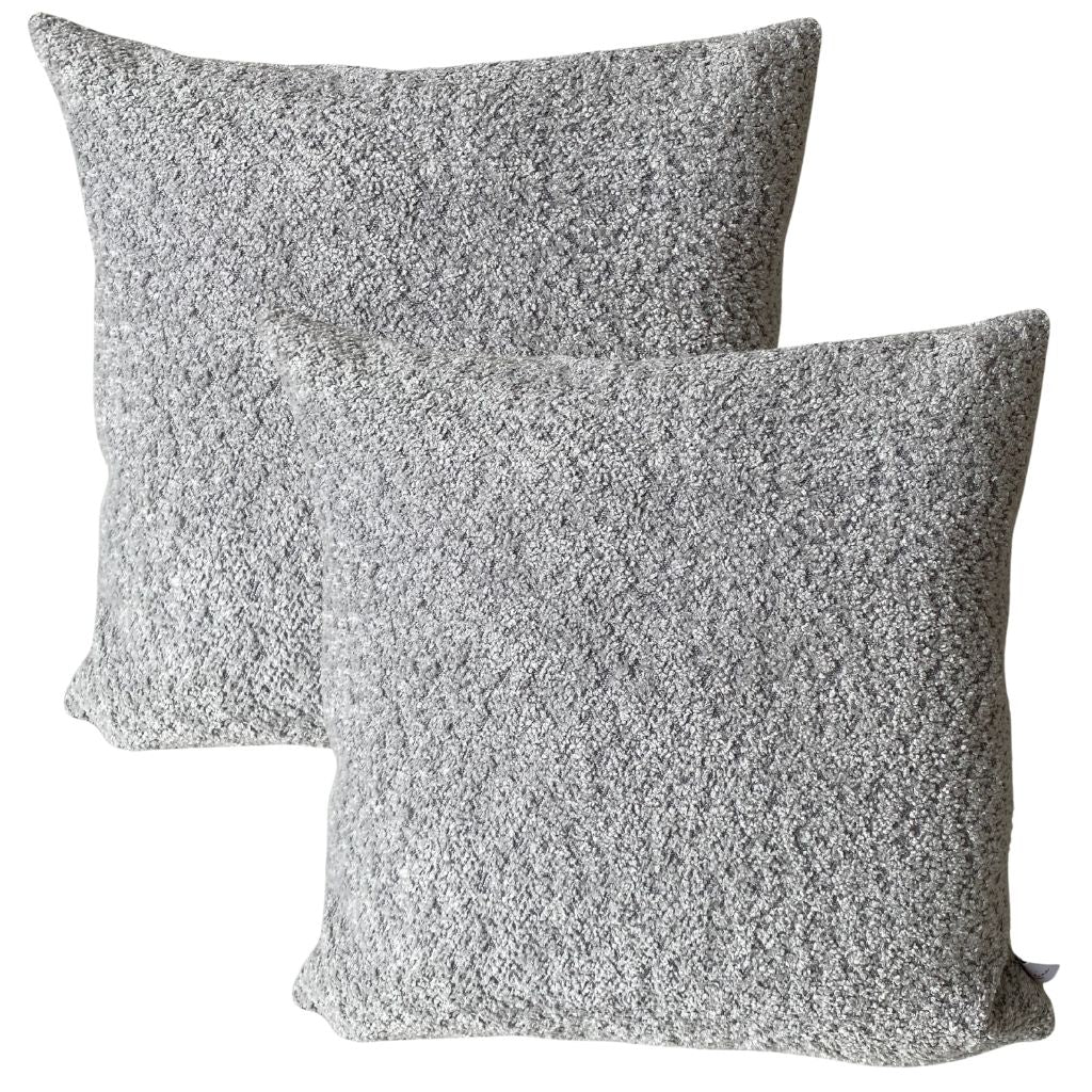 Capa de almofada em Bouclé Premium Cinza