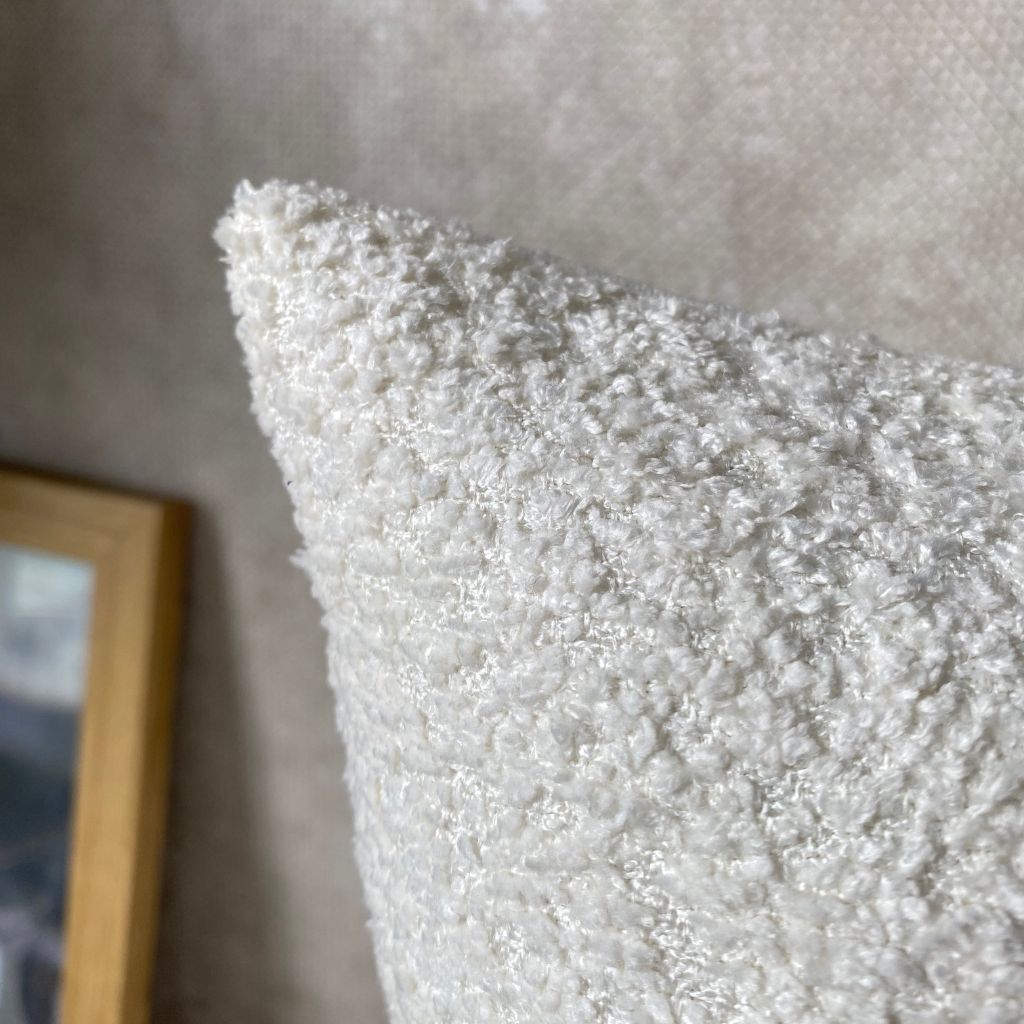 Capa de almofada em Bouclé Premium Off White