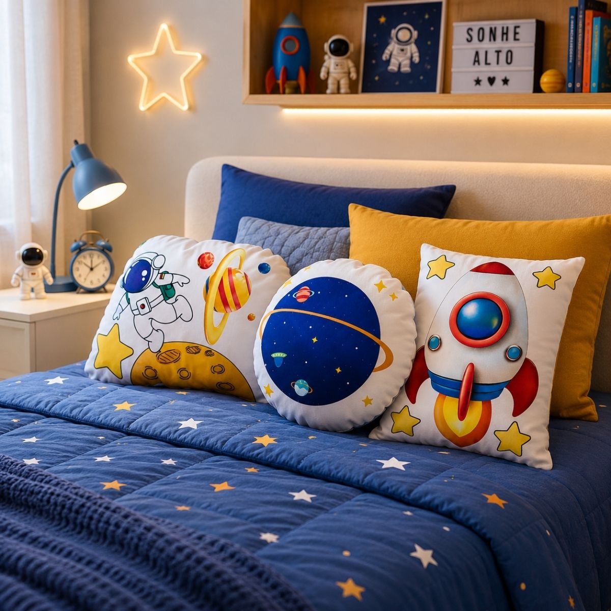 kit almofadas Decorativa Astronauta
