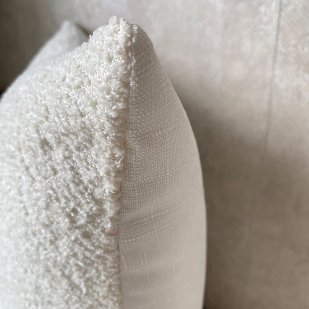 Capa de almofada em Bouclé Premium Off White