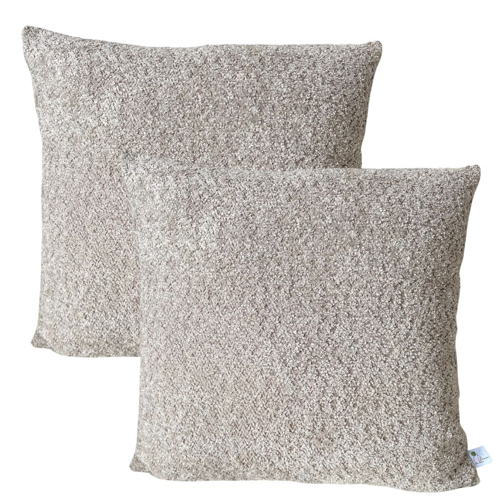 Capa de almofada em Bouclé Premium Avelã