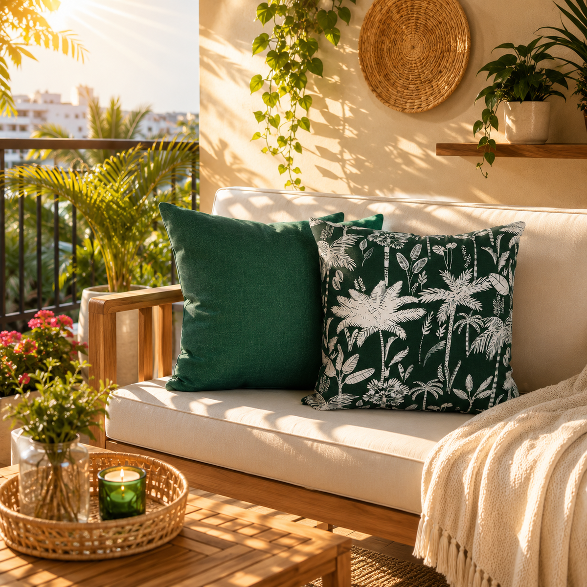 Kit 4 Capas de Almofadas Impermeáveis para Área Externa – Varanda, Piscina e Área Gourmet