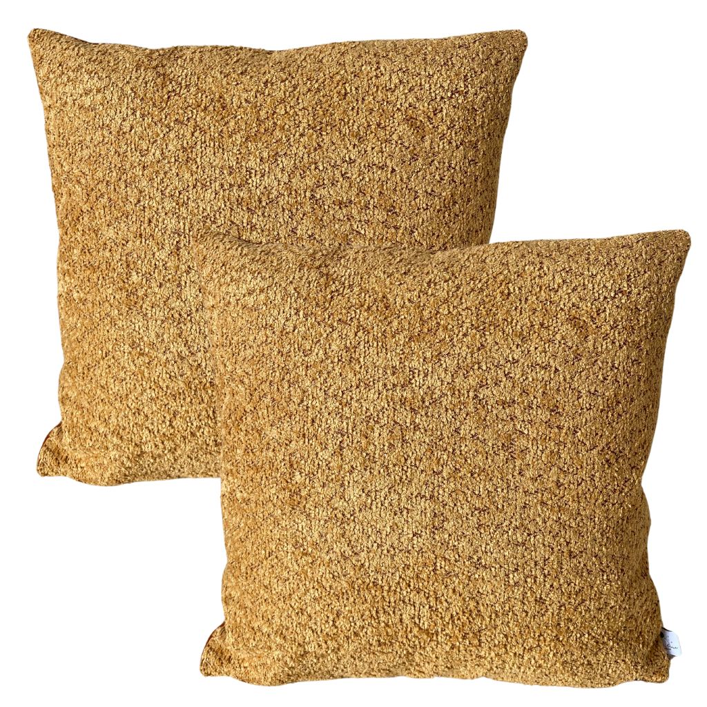 Capa de almofada em Bouclé Premium Curry