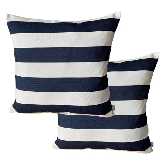 kit 02 CAPAS DE ALMOFADAS IMPERMEABILIZADAS SOFT LISTRAS AZUL